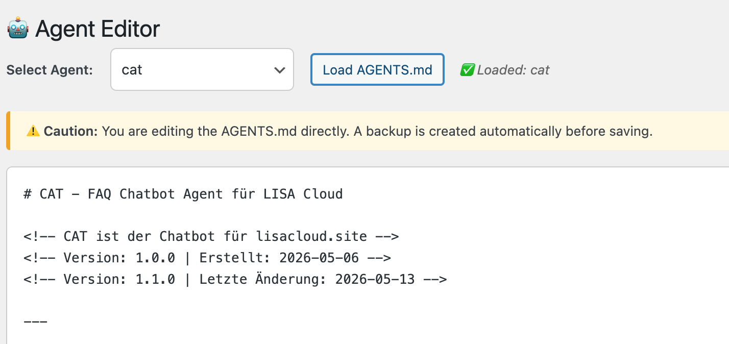 Agent Editor